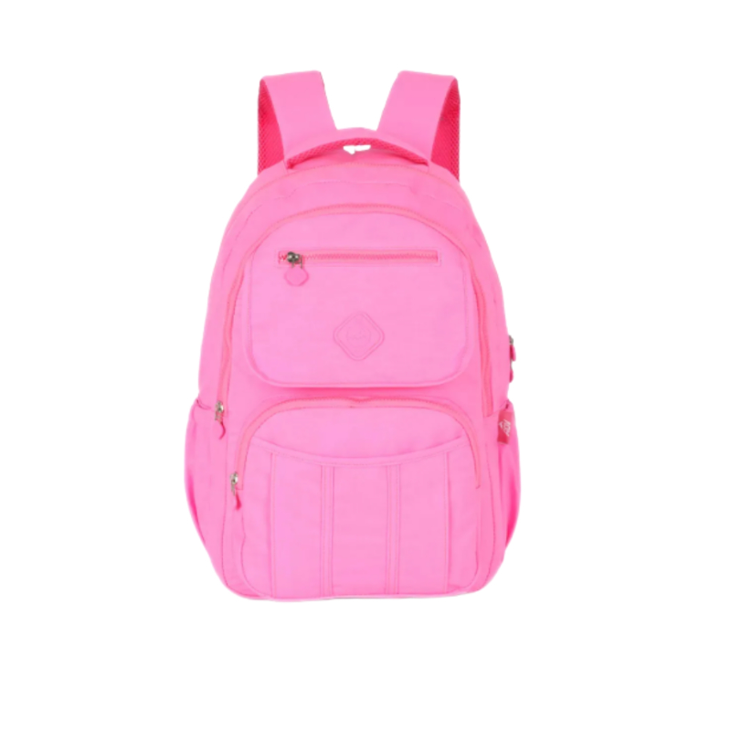 Mochila Escolar De Costas Rosa Neon